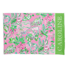 Texas Karta Rosa & Grönt Preppy Mönster Personlig