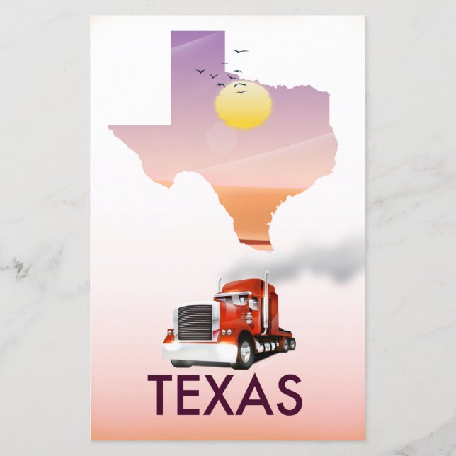 Texas Karta Stor Lastbil (Framsida)