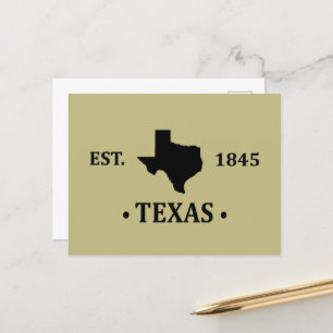 Texas karta svarta tonstjärnstaten helg vykort