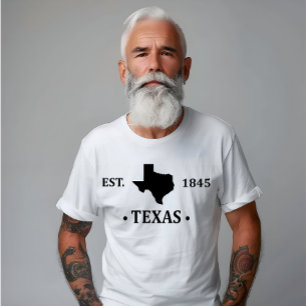 Texas karta svarta tonstjärnstaten t shirt
