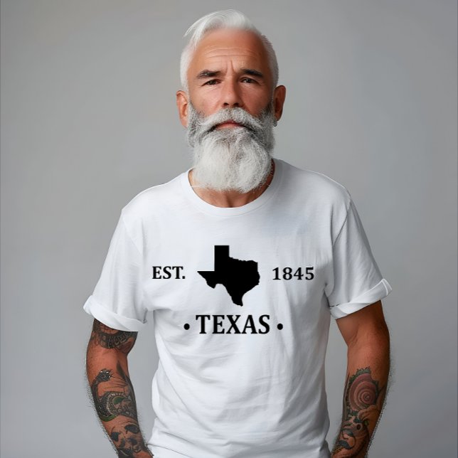 Texas karta svarta tonstjärnstaten t shirt (Skapare uppladdad)