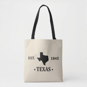 Texas karta svarta tonstjärnstaten tygkasse