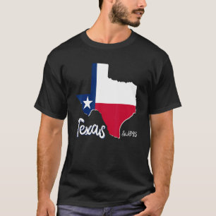 Texas Karta USA:s stat Texas Flagga Manar Womens K T Shirt