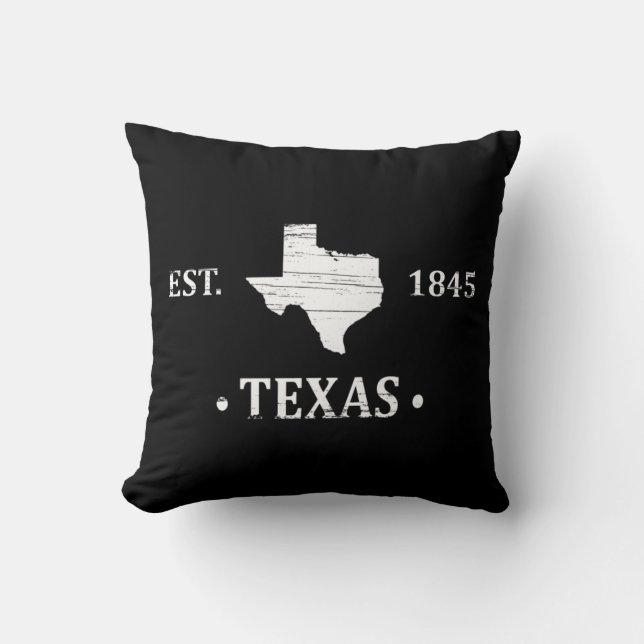 Texas karta vita tonstjärnorna kudde (Framsida)