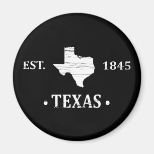Texas karta vita tonstjärnorna magnet
