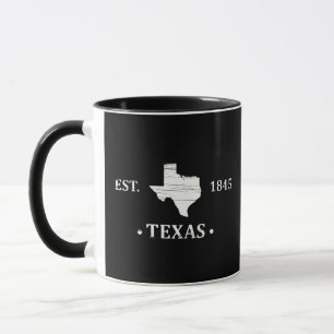 Texas karta vita tonstjärnorna mugg