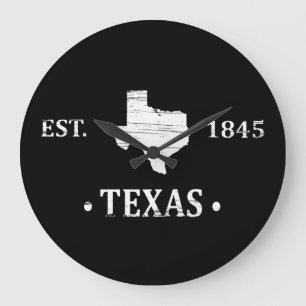 Texas karta vita tonstjärnorna stor klocka