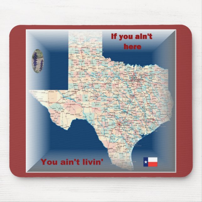 texas kartamousepad musmatta (Framsidan)