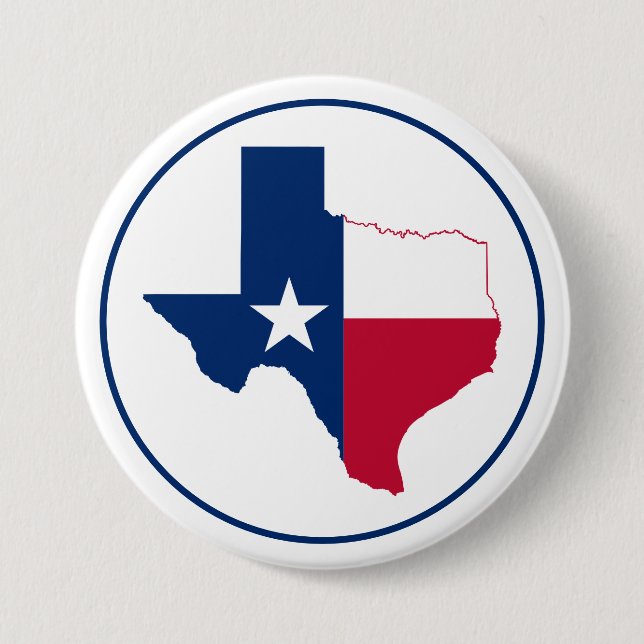 Texas kartflagga knapp (Framsida)