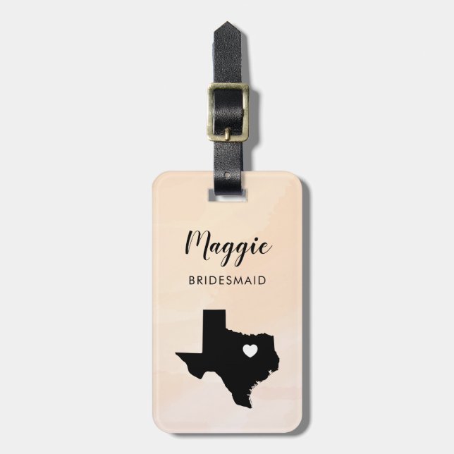 Texas kartong bagageetikett, välkomstpresent till  bagagebricka (Vertikal Framsida)