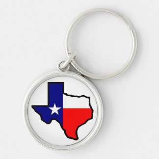TEXAS Keychain Rund Silverfärgad Nyckelring