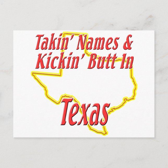 Texas - Kickin'Butt Vykort (Framsida)