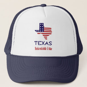 Texas Klipp Rött Vitt & Blått Keps