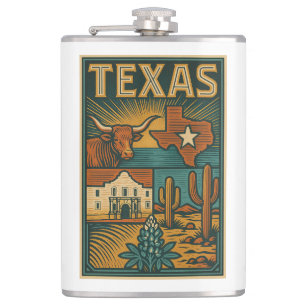 Texas-kolv - kolv av rostfritt stål fickplunta