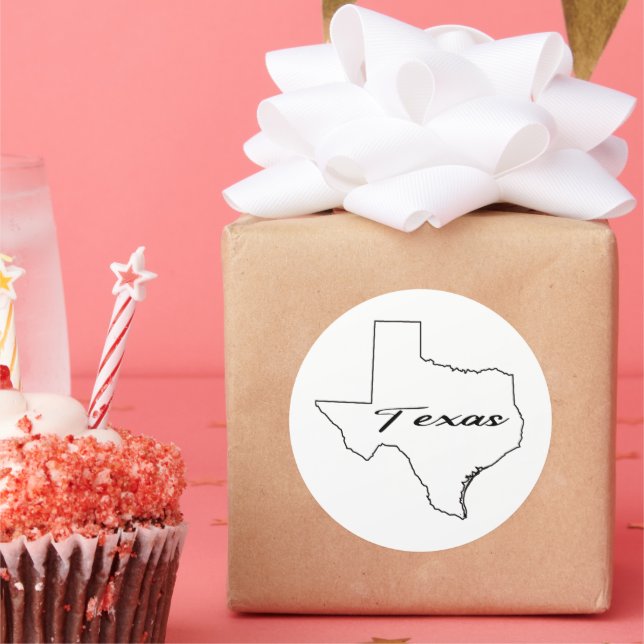 Texas kontur runt klistermärke (Part)