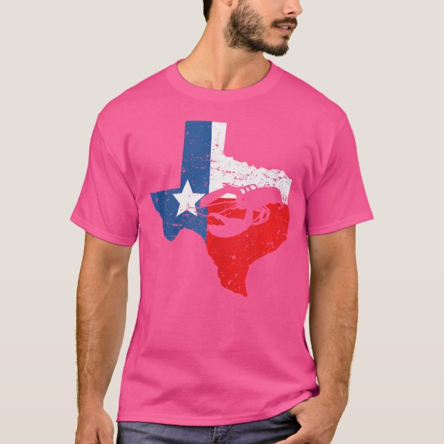 Texas Kräftor Crawdad Seafood T Shirt (Framsida)