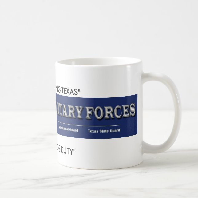 texas krigsmaktar, "TEXANSPORTION TEXAS",… Kaffemugg (Höger)