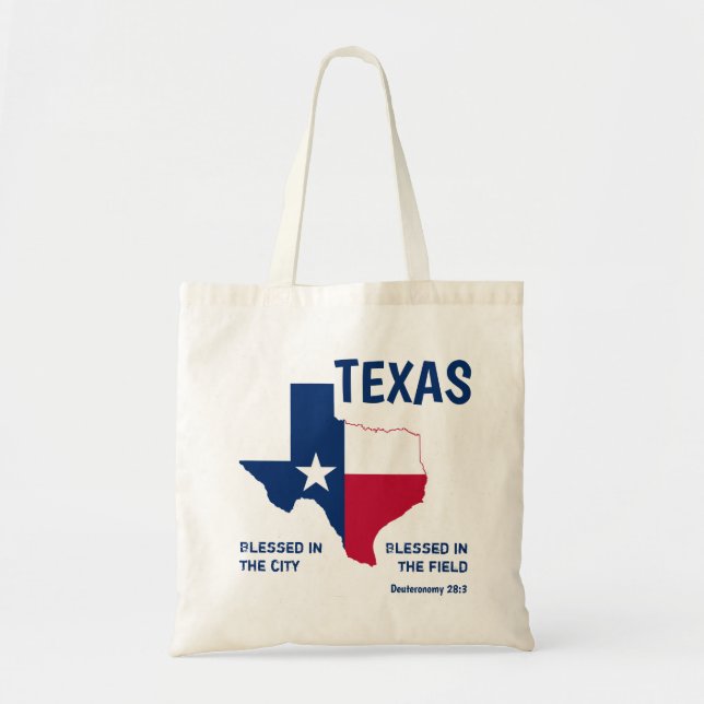 TEXAS Kristet Skriftställe Välsignad Tygkasse (Framsidan)