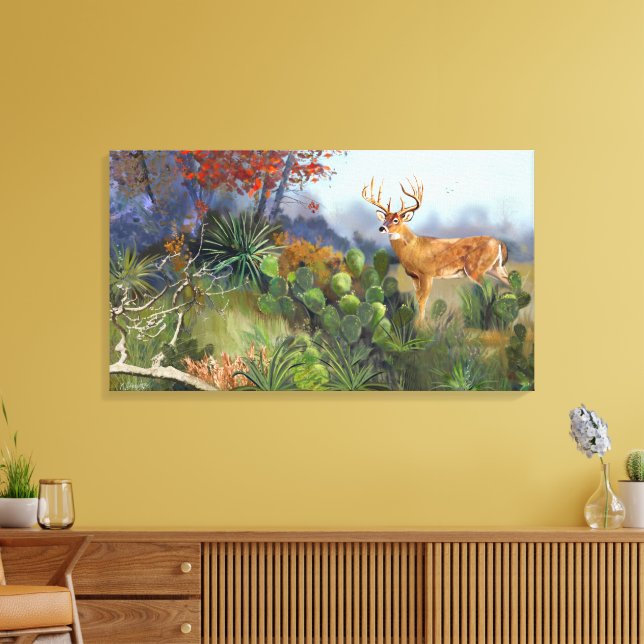 Texas Kung sjunker ner i sängen för dagen. Canvastryck (Insitu (Vardagsrum))