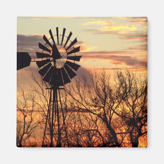 Texas kvarn sunset magnet (Framsidan)