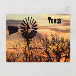 Texas kvarn sunset vykort