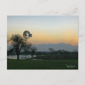 TEXAS kvarn vid solnedgång Vykort