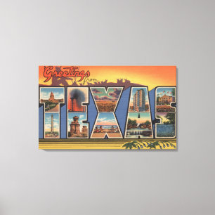 Texas (land av den moderna banbrytaren) canvastryck