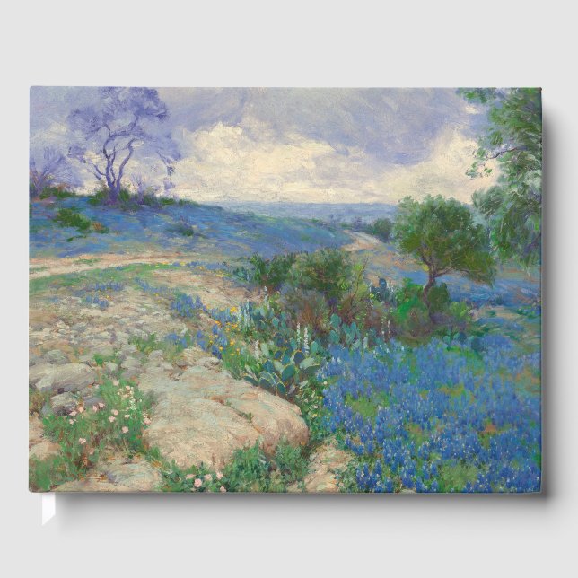 Texas Landscape With Bluebonnets Julian Onderdonk Gästböcker (Framsida)
