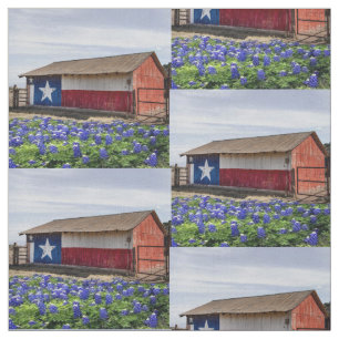 Texas landskap ladugården med Bluebonnets 4,5" Tyg