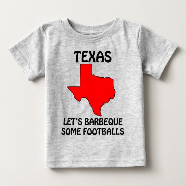 Texas - Låt oss grilla några fotbollar Tee (Framsida)