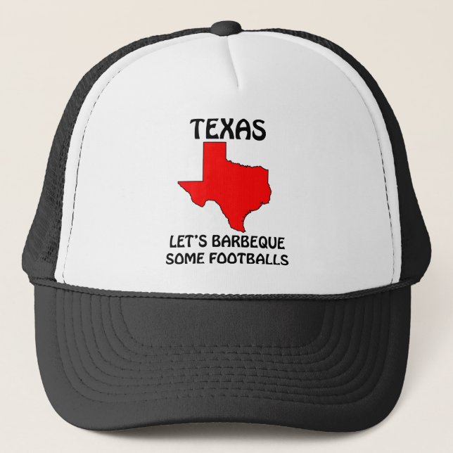 Texas - Låt oss grilla några fotbollar Truckerkeps (Framsida)