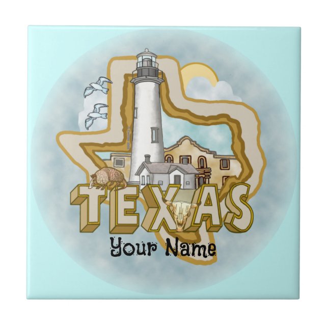 Texas Lighthouse Tile Kakelplatta (Framsidan)