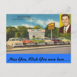Texas, Lloyd Chapman Auto, Fort Worth Vykort