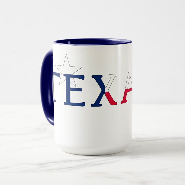 Texas logotyp med Bluebonnet Mugg (Framsida vänster)