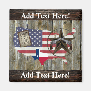 Texas Lone Star Dueling Pistols mest önskat tecken Magnet