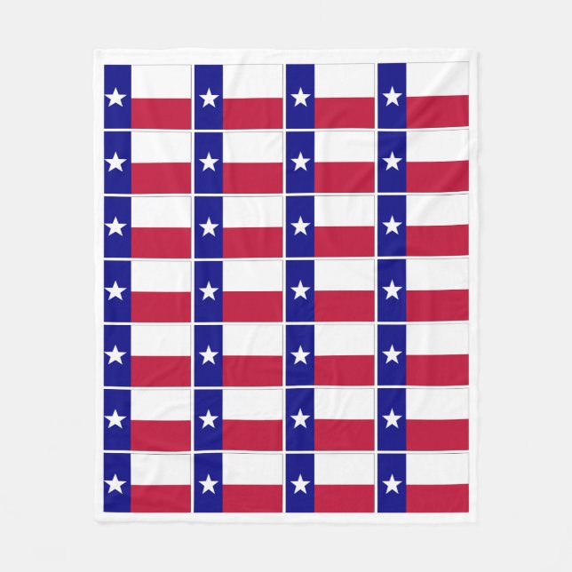 Texas Lone Star Flagga Fleecefilt (Framsidan)