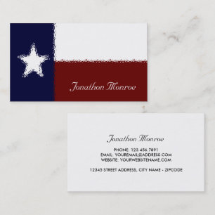 Texas Lone Star Flagga Glass Effect Texan Visitkort