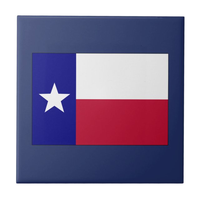 Texas Lone Star Flagga Kakelplatta (Framsidan)