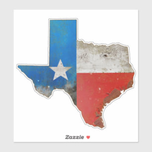 Texas, Lone Star, Flagga, Karta Klistermärken