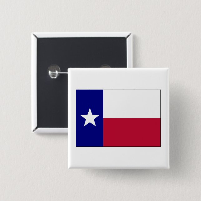 Texas Lone Star Flagga Knapp (Framsida & baksida)