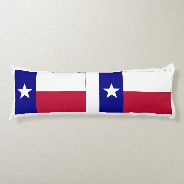 Texas Lone Star Flagga Kroppskudde (Framsidan)