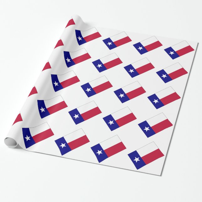 Texas Lone Star Flagga Presentpapper (Utrullad)