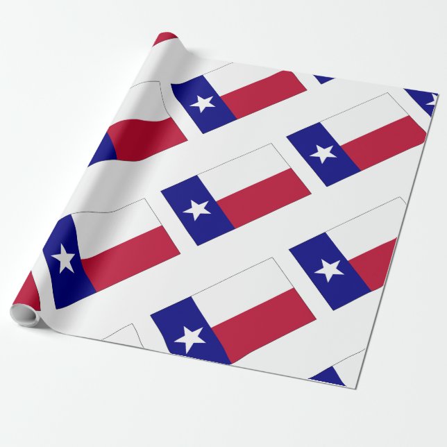 Texas Lone Star Flagga Presentpapper (Utrullad)