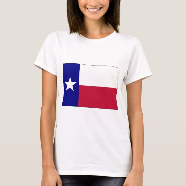 Texas Lone Star Flagga T Shirt (Framsida)