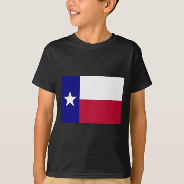Texas Lone Star Flagga T Shirt (Framsida)