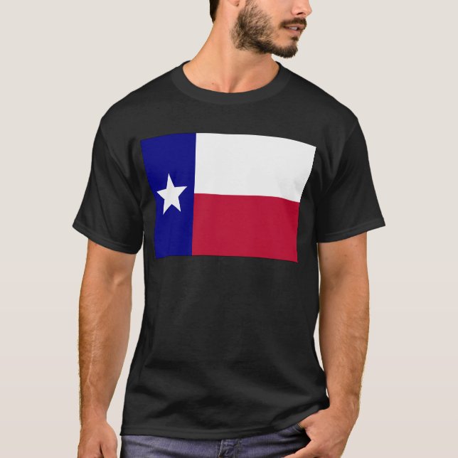 Texas Lone Star Flagga Tee Shirt (Framsida)