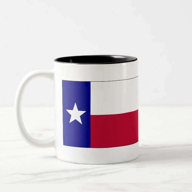 Texas Lone Star Flagga Två-Tonad Mugg (Vänster)