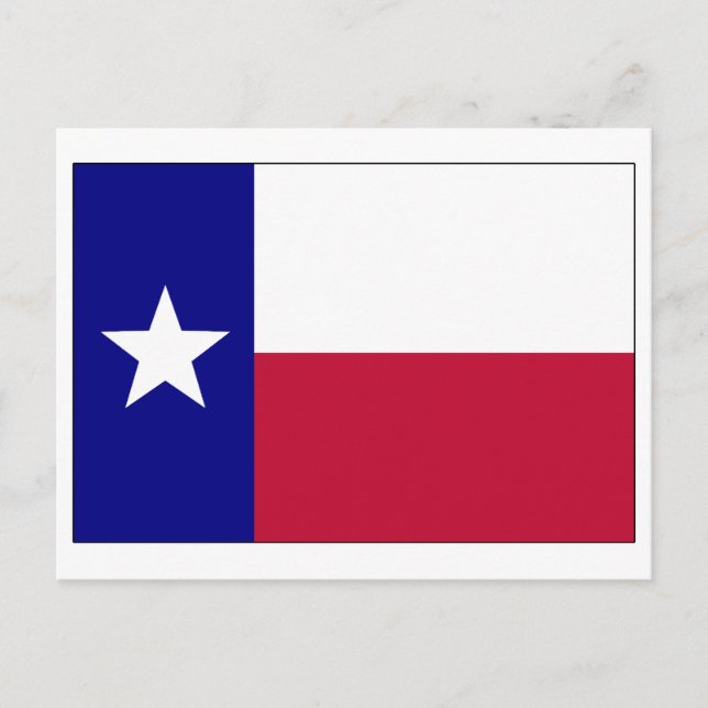 Texas Lone Star Flagga Vykort (Framsida)