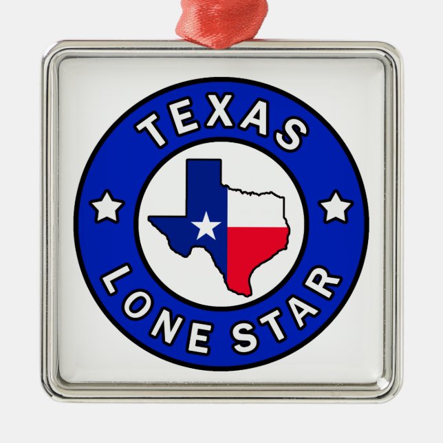 Texas Lone Star Julgransprydnad Metall (Framsidan)