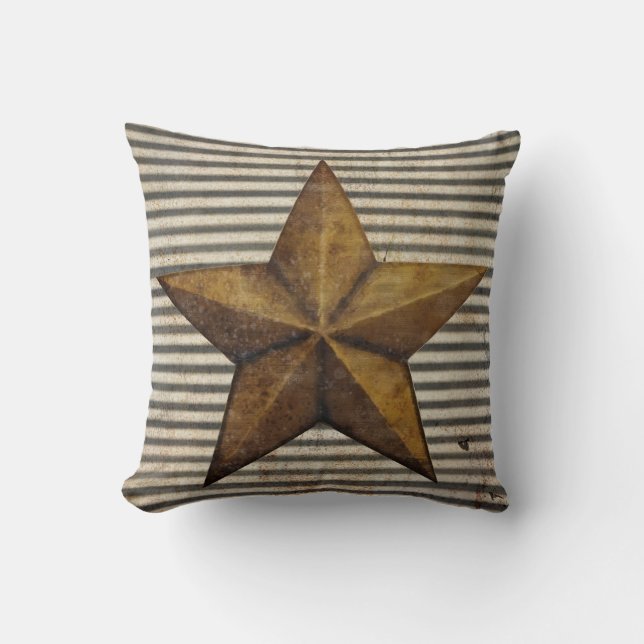 Texas Lone Star Pojke Rustic Farm Boho Nursery Kudde (Framsida)